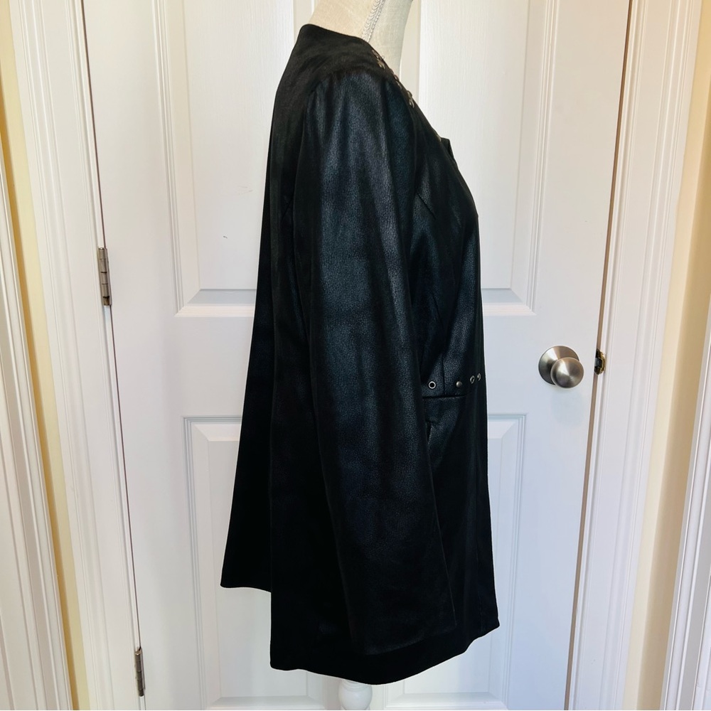 NEW INSIGHT TEXTURED FAUX LEATHER JACKET - Picture 12 of 13
